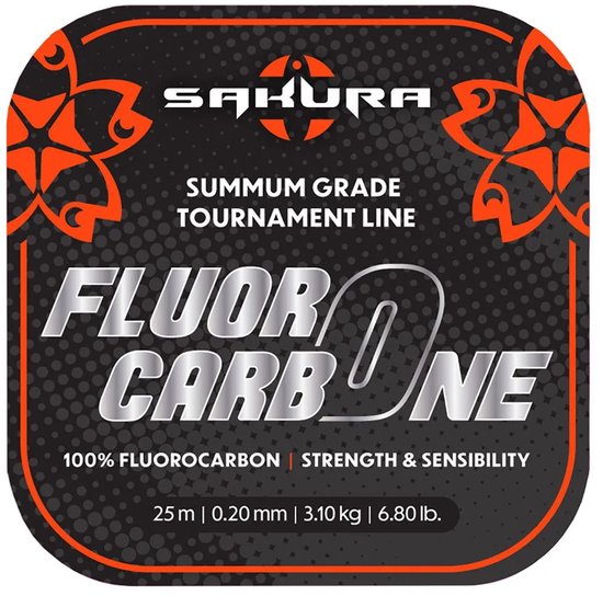 Sakura Tournament Flurocarbon 25 M Transparant 0.400 mm