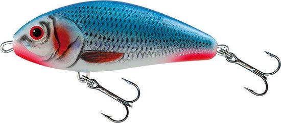 Salmo Fatso - 10 cm - bleeding blue shad - zinkend van Salmo