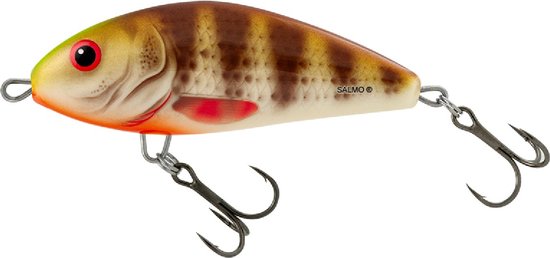 Salmo Fatso - 12 cm - Spotted Brown Perch - sinking van Salmo