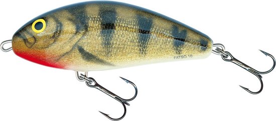 Salmo Fatso Sinking - Jerkbait - Emerald Perch - 10cm - Groen van Salmo