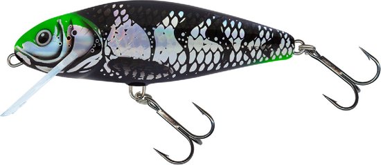 Salmo Floating Perch 8cm 12gr (diepte 0.5-2m) - Color : Holo Dark Green Head van Salmo