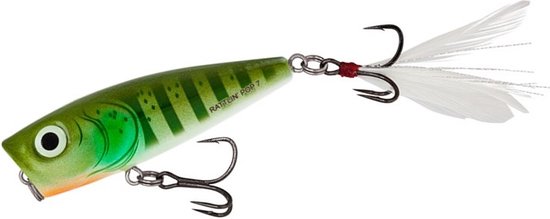Salmo Floating Rattlin’Pop 7cm - 12.5g (diepte: surface) - Soort : Clear Golden Prey van Salmo