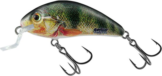 Salmo Rattlin' Hornet Floating 5.5cm - 10.5g (diepte 2-4m) - Kleur : Green Gill Clear van Salmo
