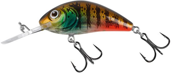 Salmo Rattlin Hornet Floating (diepte 1.8-3.4m) 4.5cm - 6g - Kleur : Green Gill Clear van Merkloos