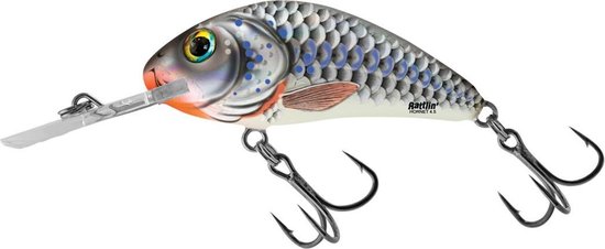 Salmo Rattlin Hornet Floating - Plug - Silver Holo Shad - 4.5cm - Zilver van Salmo