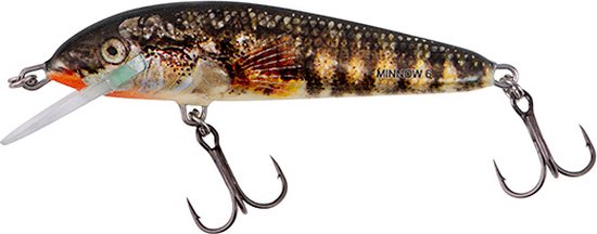 Salmo Sinking Minnow 7cm - 8gr (diepte 1.5-2m) - Kleur : Holo Stickleback van Salmo
