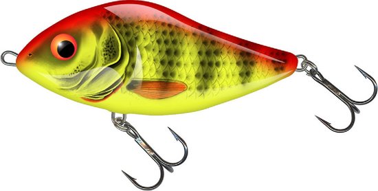 Salmo Sinking Slider 12cm 70gr Dept 1.0/2.0 Bright Perch van Salmo
