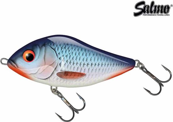 Salmo Slider - 10 cm - bleeding blue shad van Salmo