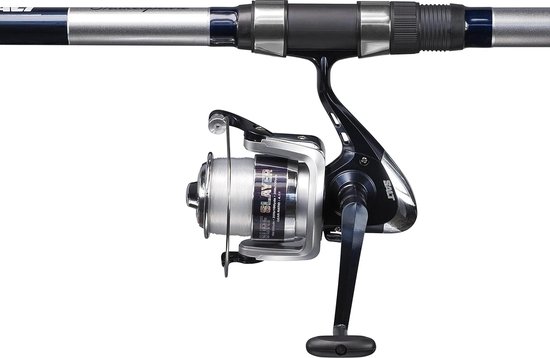 SALT Surf Slayer Sea Fishing Combo, Inclusief Sterke Graphite Reel, Glasvezel Rod, Hard Case Tackle Box, Lokt en End Tackle
