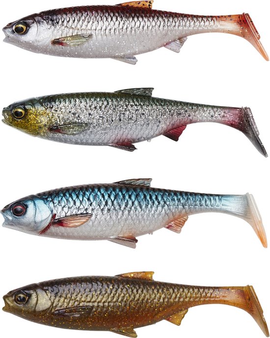 Savage Gear 3D River Roach - Clear Water Mix - 8cm - 5g  - 4 Stuks - Shad - Assorti van Merkloos