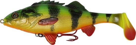 Savage Gear 4D Perch Shad - Firetiger - 17.5cm - 75g - Zwart van Savage Gear