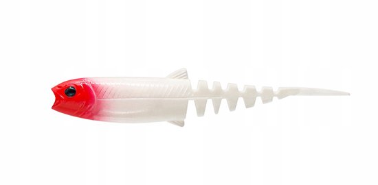 Savage Gear Cannibal Minnow 8cm rubberen kunstaas - rode kop van Merkloos