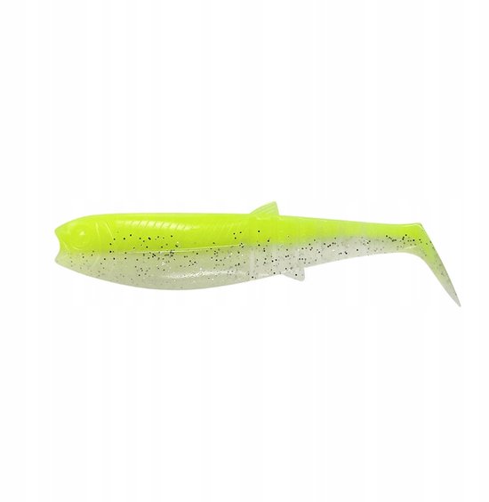 Savage Gear Cannibal Shad 10cm Fluo Camel Glow - Topartiest van Savage Gear