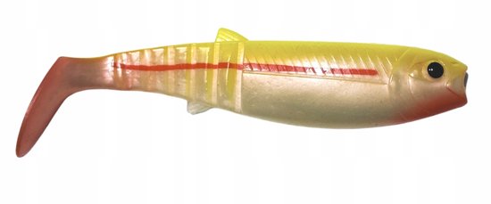 Savage Gear Cannibal Shad 12,5 cm 20 g Citroen - Rubberen kunstaas voor snoek en snoekbaars van Savage Gear