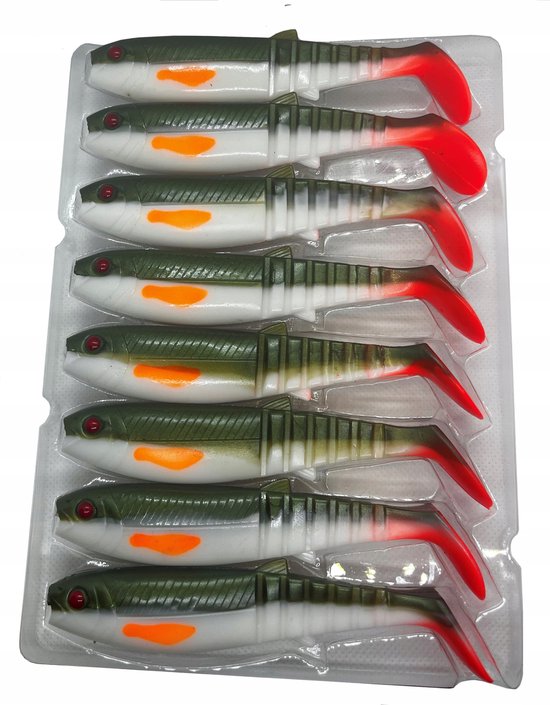Savage Gear Cannibal Shad 12,5cm 20g Kaki Hot Orange - Visgerei van Savage Gear
