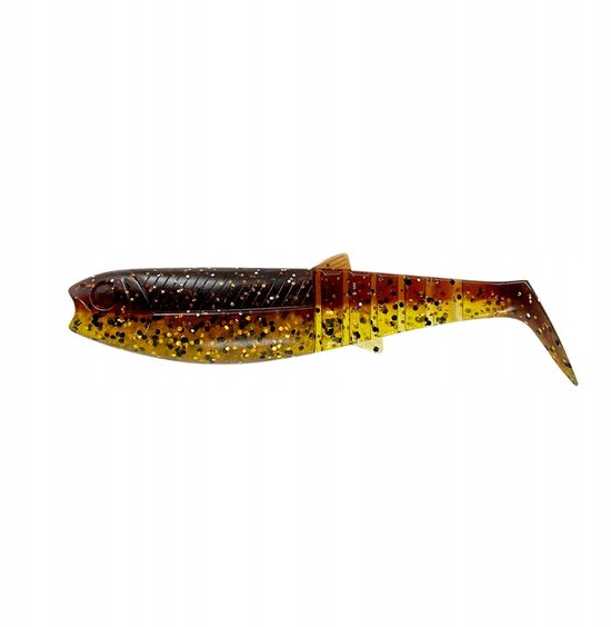 Savage Gear Cannibal Shad 12,5cm Motorolie UV - Kunstaas voor Snoekbaars & Snoek van Savage Gear