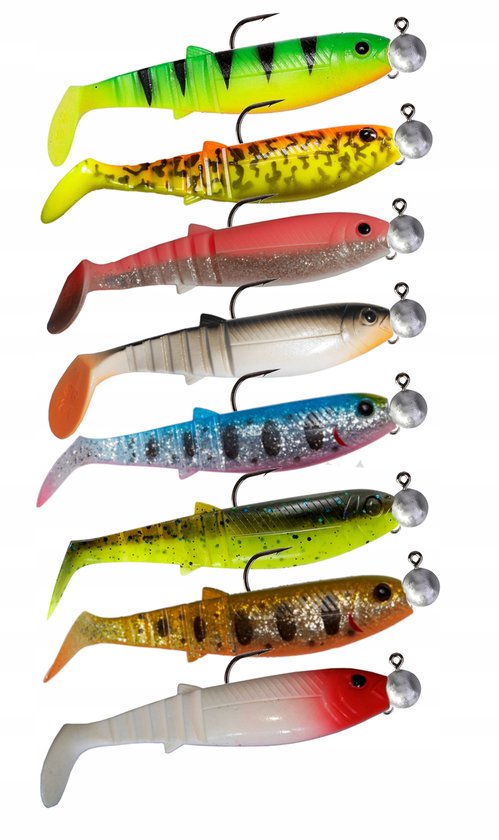 Savage Gear Cannibal Shad 15cm set - 8 stuks, 45g - Perfect voor Snoek