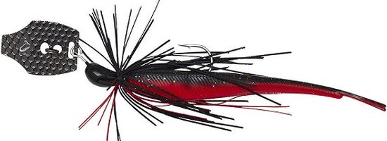 Savage Gear Crazy Swim Jig - Sinking - Black N Red - 12.5cm - 14.5g - Chatterbait - Rood van Savage Gear