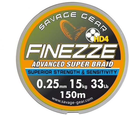 Savage Gear Finezze 4HD Yellow (120m) van Merkloos