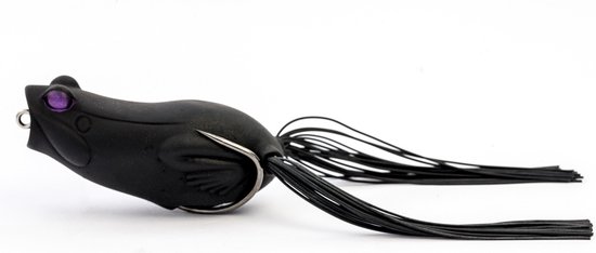 Savage Gear Hop Popper Frog - Floating Black - 5.5cm - 15g - Softbait - Zwart van Savage Gear