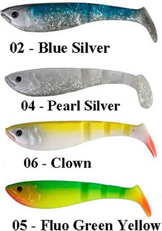 Savage Gear LB Soft 4play Shad 11cm Pearl Silver 11cm van Savage Gear