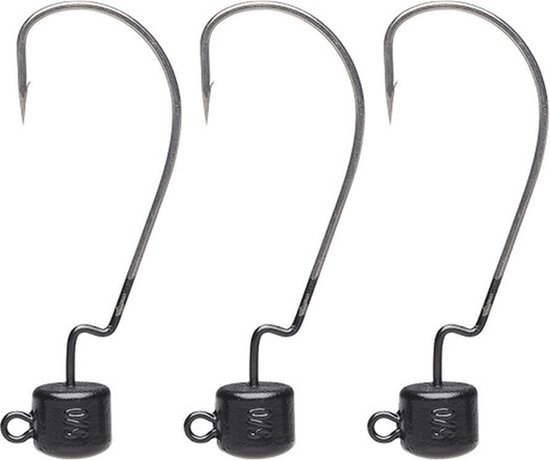 Savage Gear Ned Ewg Jighead - Matt Black - Haakmaat 5/0 - 10g - 3 Stuks - Loodkop - Mat Zwart van Savage Gear