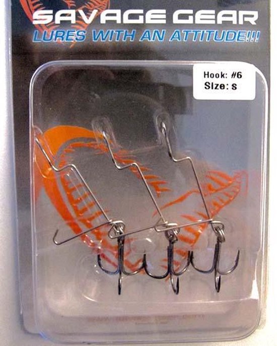 Savage Gear offset treble hook - small van Savage Gear