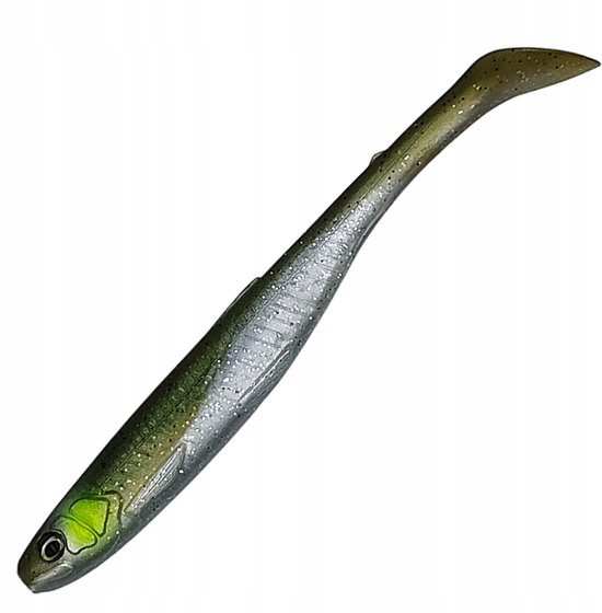 Savage Gear Slender Scoop 9cm Shad - Groen Zilver, ideaal voor Zander van Savage Gear
