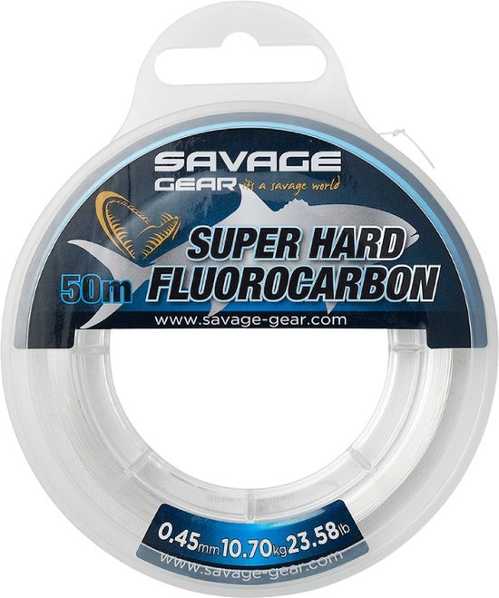 Savage Gear Super Hard Flurocarbon 50 M Transparant 0.500 mm van Savage Gear