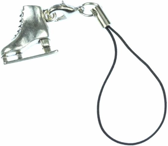 Schaatsen mobiele telefoon hanger ijs kunstloop telefoonsieraden schaatsen zilver