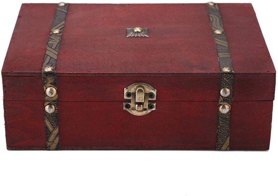 Schatkist Vintage Europese sieraden houten kist antieke oude decoratie Candy Box sieraden opslag huisdecoratie