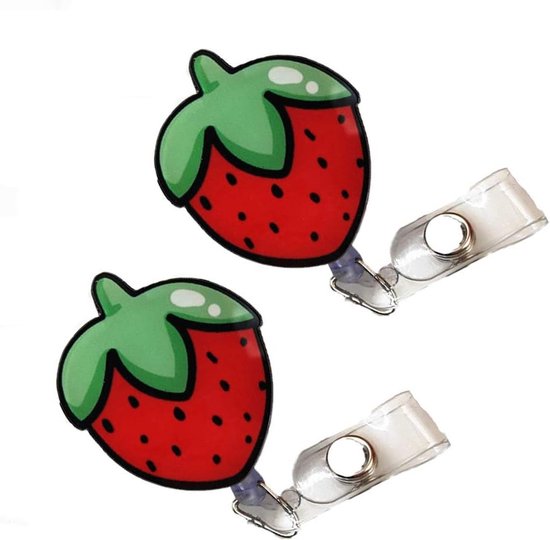 Schattige Badge Reel met Retractable ID Card Houder en Riemclip voor Sleutels en ID Kaarten (2 Stuks, H Type)