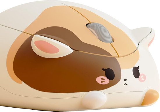 Schattige draadloze muis Kat Thema, 3200 DPI gamingmuis, Tri-Mode verbinding Bluetooth 3.0/5.0/2.4G USB A ontvanger, stille klik, Schattige snoerloze cartoon muizen voor laptop/PC (Calico)
