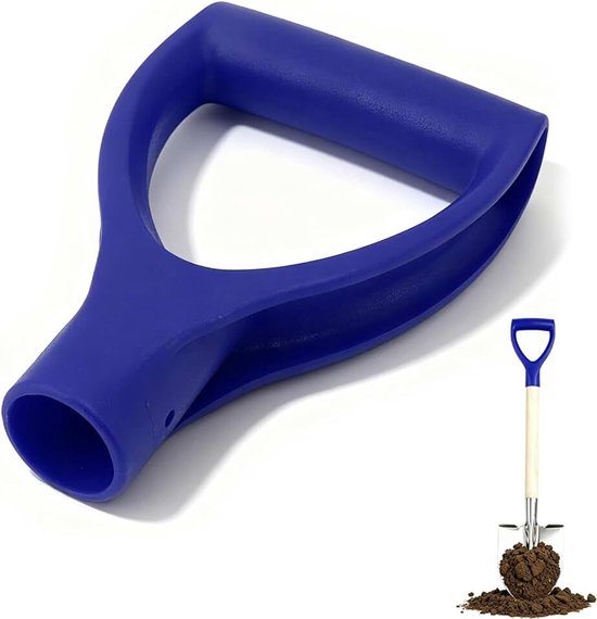 Schep handvat in D-vorm, 3,2 cm, kunststof, tuin, graven, rasp – ergonomische handgreep, licht, 18,5 x 11,5 cm, voor efficiënt werken, sneeuw, aarde, veelzijdig gereedschap