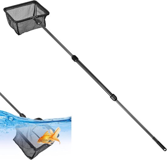 Schepnet - 105 cm Aquarium Visnet Met Uittrekbare Handgreep, Nylon, Opvouwbaar Voor Meren en Vijvers