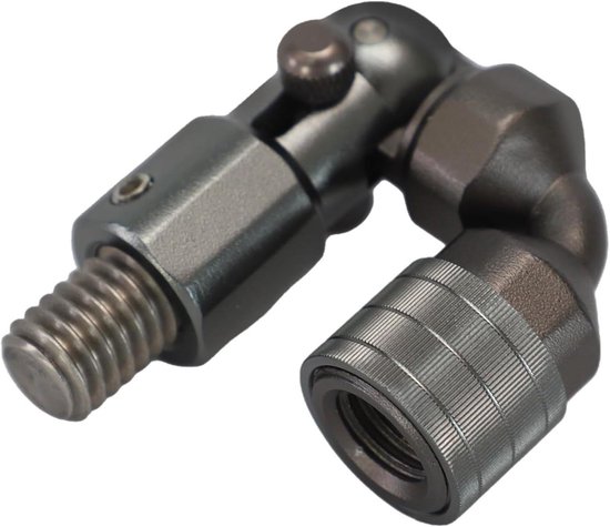 Schepnet Adapter - Net Connector - Vissen - Vouwfunctie met slot - 12 mm draad - Grijs