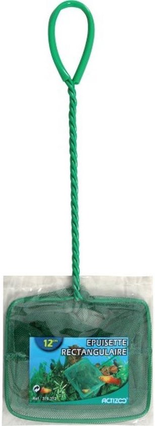 Schepnet Aquarium - Fijnmazig Net - Aquarium Onderhoud - Rechthoekige Vorm - 12 cm - Zwart