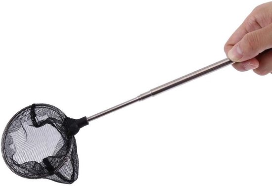 schepnet aquarium, schepnet visnet, aquariumschepnet met telescoopsteel, verstelbare aquariumaccessoires, voor aquaria, kleine vijvers (ronden)