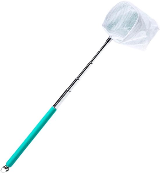 Schepnet Aquarium - Visnet Garnalennet - Aquarium Onderhoud - Intrekbaar Handvat - 17x6x2cm - Groen van Merkloos