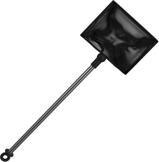 Schepnet Aquarium - Visnet - Vissen Vangen - Uitschuifbare Handgreep - 60 cm - Zwart
