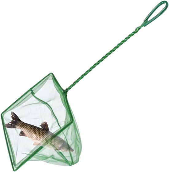Schepnet Aquarium - Visvanger Net - Aquarium Onderhoud - Fijn Gaas Bescherming - 10 Inch Frame - Zwart