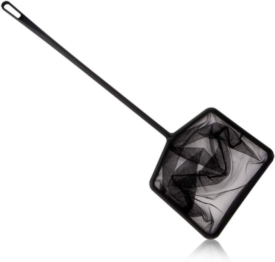 Schepnet - Aquariumnet - Vissen Vangen - Zacht Net - 21 cm - Zwart