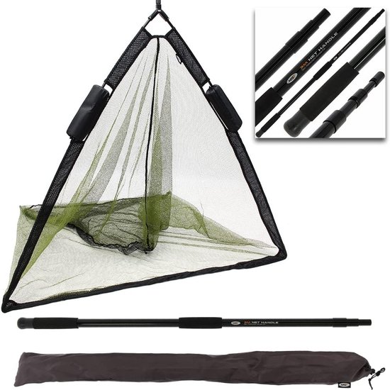 Schepnet - Karpernet Visnet - Vissen Landen - Dual Float Systeem - 3 Meter - Groen