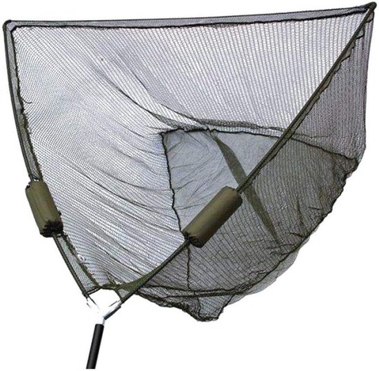 Schepnet met Drijvers - Visnet - Vissen op Grote Vissen - Dubbel Drijvende Systeem - 50 Inch - Groen