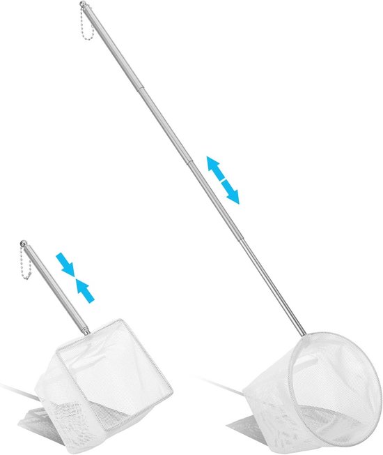 Schepnet Mini Aquarium 2 Stuks - Klein Visnet met Uittrekbare Handgreep voor Vijvers en Aquaria van Merkloos