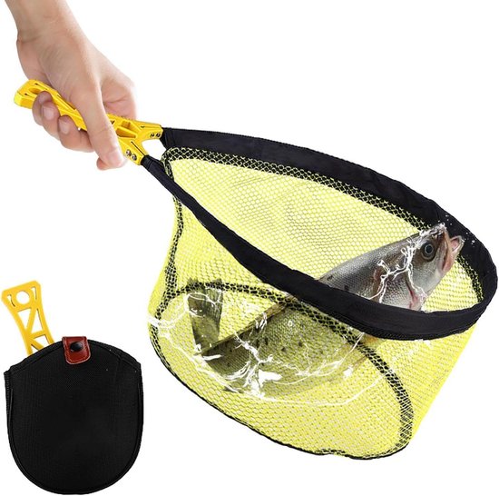 Schepnet Opvouwbaar - Visnet Vliegvissen - Vissen Op Reis - Anti-Knoop Gaas - 50x29x20cm - Nachtelijk