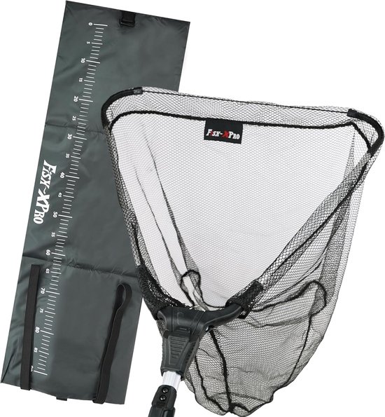 Schepnet Set - Visvanger - Vissen Vangen - Telescopisch Net - 50x50cm 100x30cm - Zwart