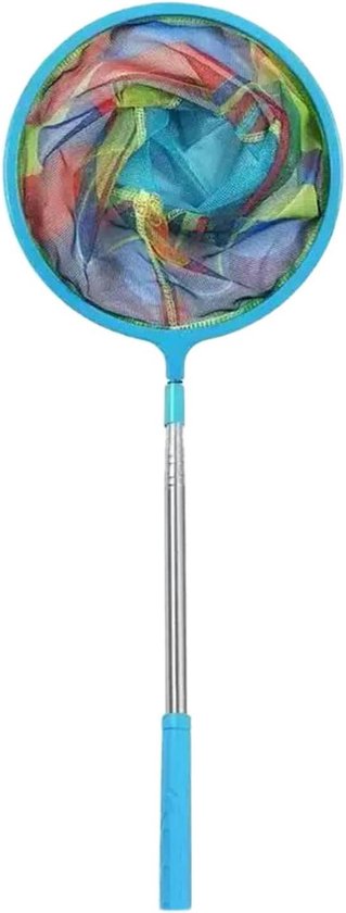 Schepnet Verstelbaar - Visnet Drijvend - Vissen Vangen - Sneldrogend Frame - 55-125 cm - Blauw