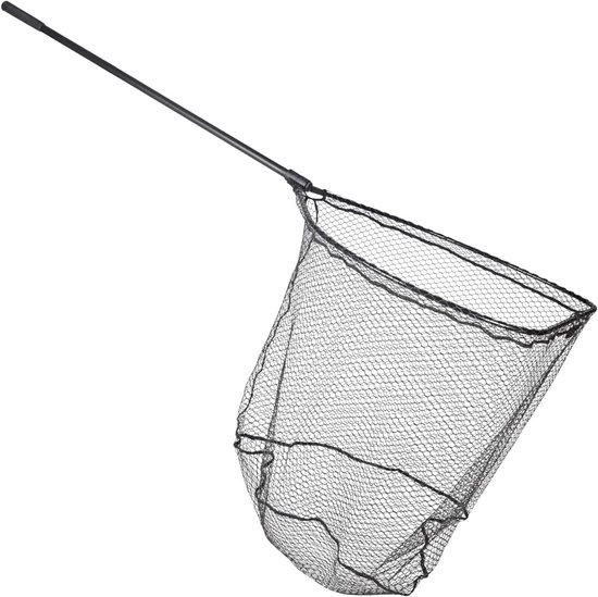 Schepnet Vierkant - Visnet Klapbaar - Roofvissen Landen - Automatisch Vergrendelingssysteem - 70x70x70 cm - Zwart