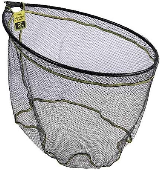 Schepnet Vis - Vangnet XL - Hengelsport Actief - Lichtgewicht Latex - 60x50cm - Zwart